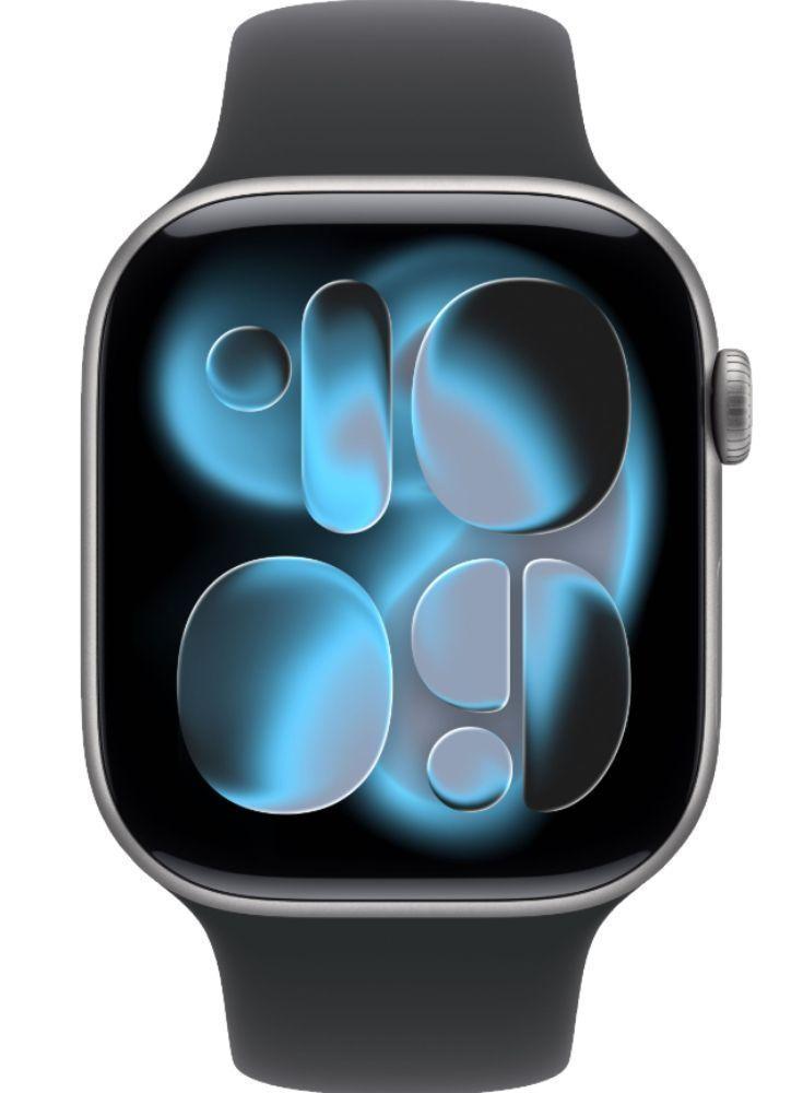 Apple Watch Series 11 (GPS) - 64GB - 46mm - Space Grey Aluminum Case with Black Silicone Sport Band - M/L Size