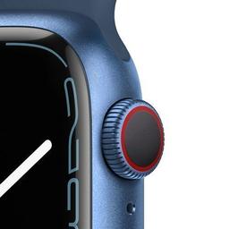 Apple Watch Series 7 (GPS) - 32GB - 41mm - Blue Aluminum Case with Abyss Blue Rubber Sport Band
