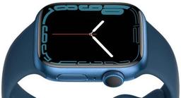 Apple Watch Series 7 (GPS) - 32GB - 41mm - Blue Aluminum Case with Abyss Blue Rubber Sport Band