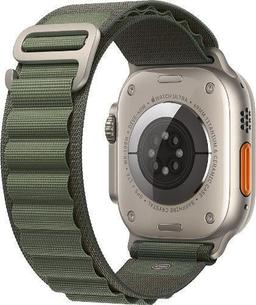 Apple Watch Ultra (Cellular + GPS) - 32GB - 49mm - Titanium Titanium Case with Green Rubber Alpine Loop Band - Medium Size