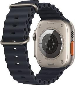 Apple Watch Ultra (Cellular + GPS) - 32GB - 49mm - Titanium Titanium Case with Midnight Rubber Ocean Band - Medium Size