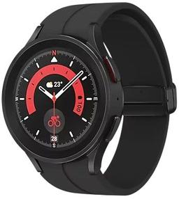 Samsung Galaxy Watch5 Pro (Bluetooth + LTE) - 16GB - 45mm - Black Titanium Titanium Case with Black Titanium Silicone