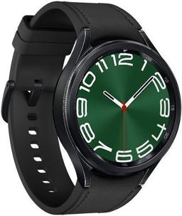 Samsung Galaxy Watch6 (Bluetooth + LTE) - 16GB - 47mm - Black Classic (Stainless Steel) Case with Black Hybrid Eco-Leather Hybrid Eco-Leather Band