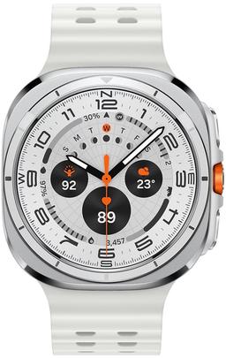 Galaxy Watch Ultra (Bluetooth + LTE) - 32GB - 47mm - Titanium White Titanium Case with White Silicone Marine Band