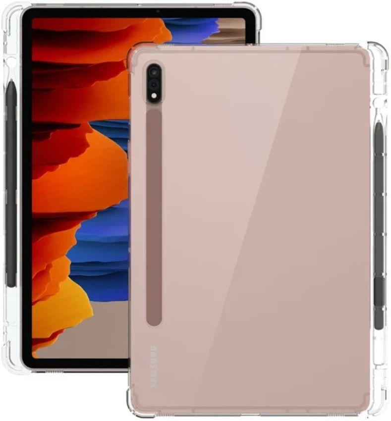 Shockproof Transparent Tablet Case with S Pen Holder for Galaxy Tab S9 FE